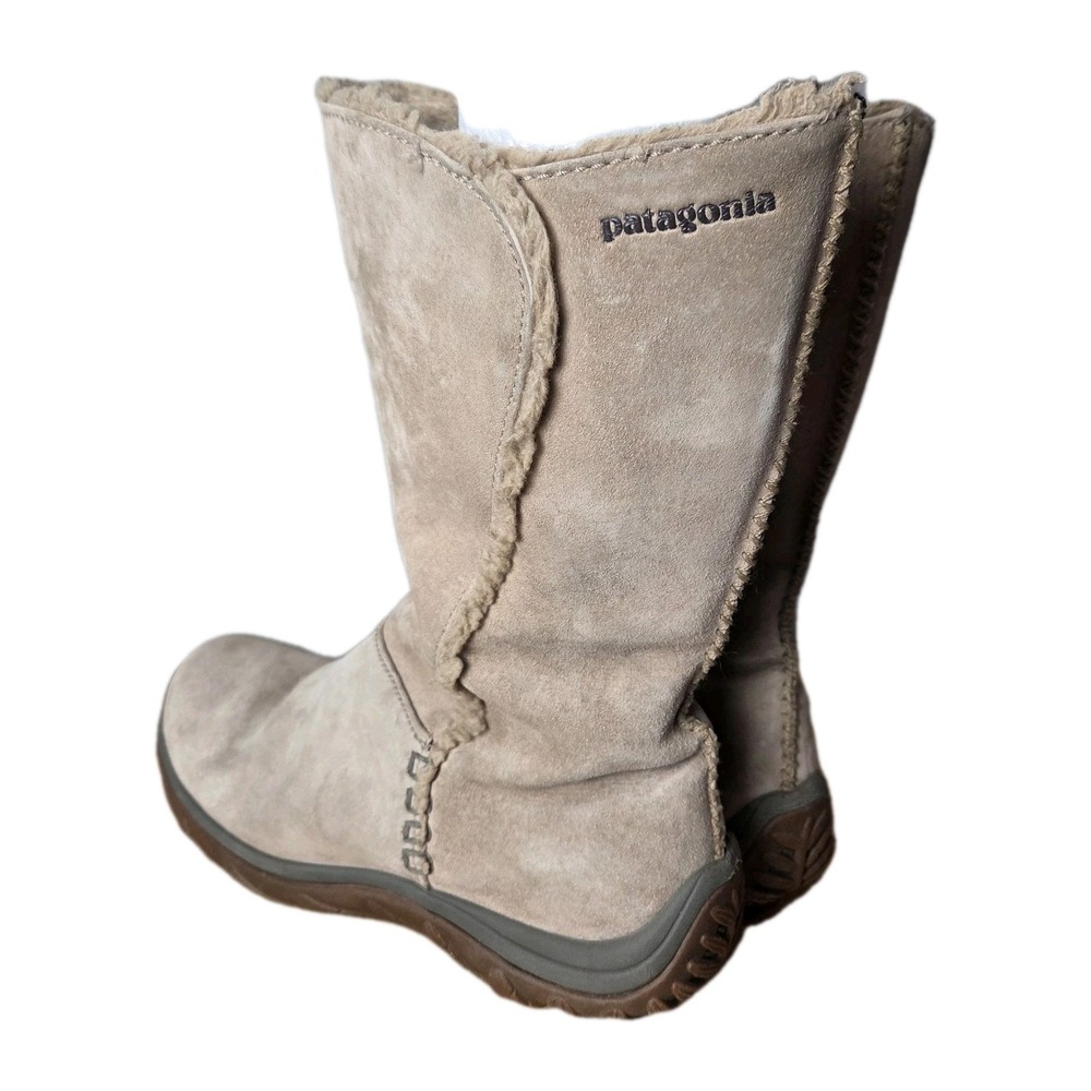 Patagonia Lugano Women's‎ Boots Khaki Suede Waterproof Polartec Primaloft Sz 9.5